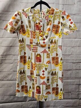 1970s Vintage Custom Made Woman's Dress